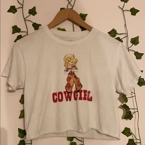 Brandy Melville cow girl tee!!